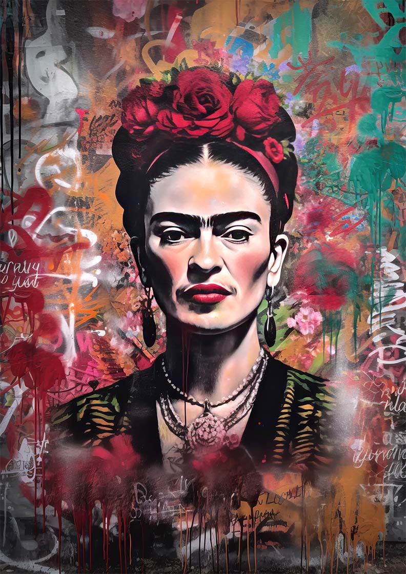 Frida Kahlo Graffiti Stencil Print – Koalas ain't Bears